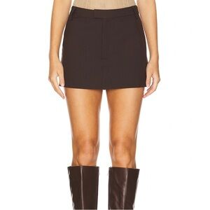 Maika Mid Rise Mini Skirt in Dark Chocolate 
Bardot - revolve
Size XL US 10 
NWT